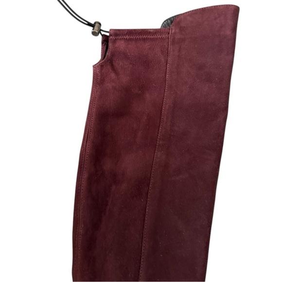 Aquatalia Norina Stretch Suede Over the Knee Riding Boots Deep Wine 6.5 - Picture 5 of 9